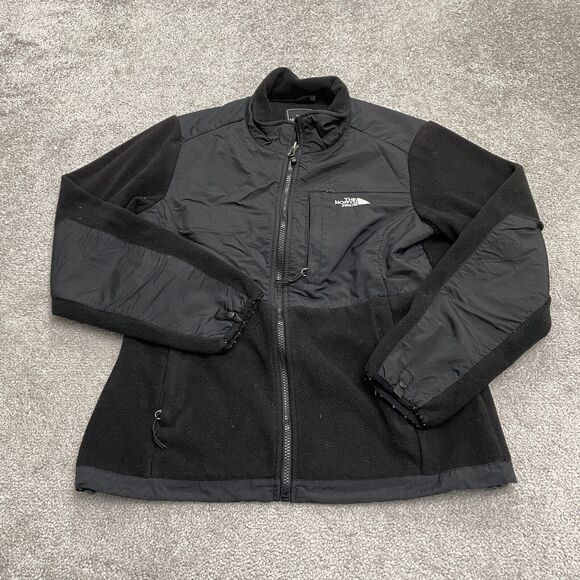 The North Face Denali Polartec Fleece Jacket Women Medium Black Full Zip Outdoor - Picture 1 of 14